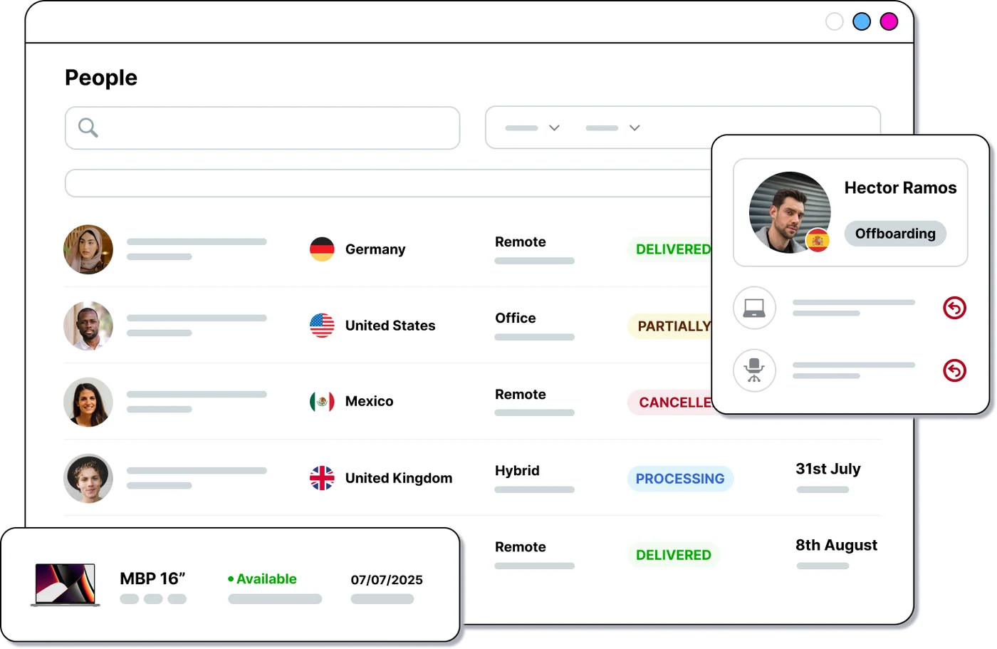Firstbase equipment kits prepared for global employee onboarding