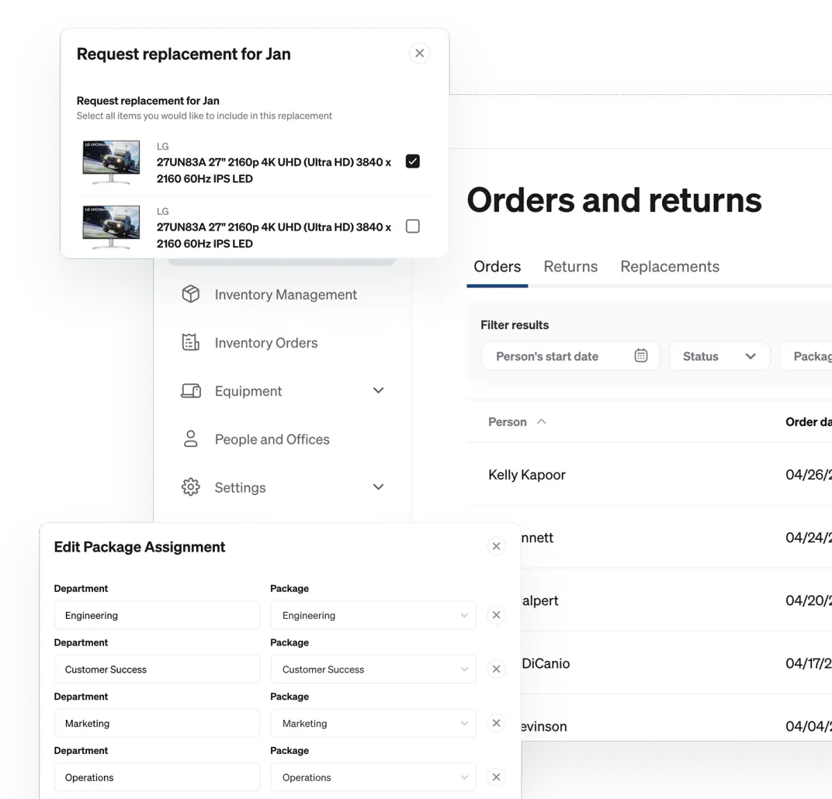 Firstbase zero-touch deployment dashboard showing configured devices shipping worldwide