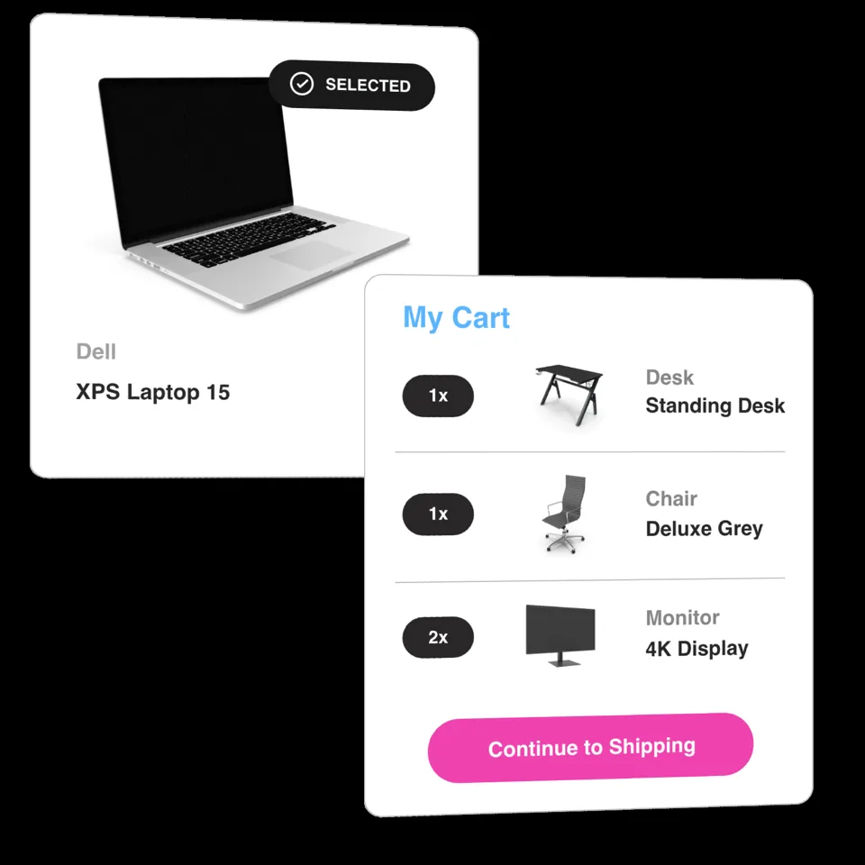 Employee self-service portal with real-time delivery notifications